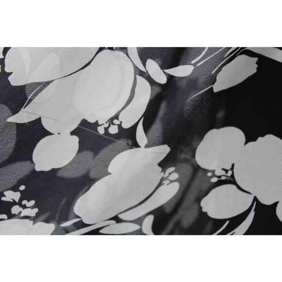 Ann Taylor Floral Dress 4 Floral Wide Straps V Neck Black White Sundress Career - Picture 8 of 15